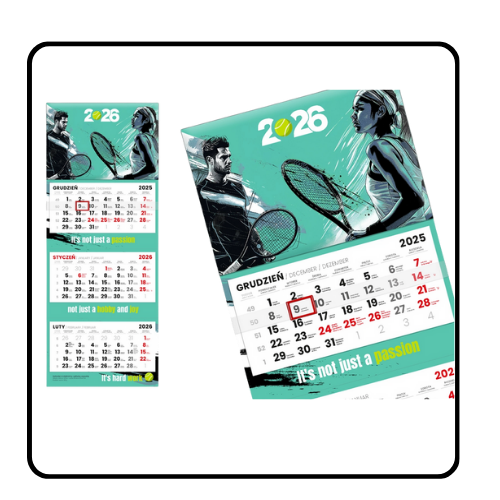 Kalendarze ścienne, kalendarze trójdzielne, kalendarze jednodzielne, główka z grafiką z logo Twojej firmy Kalendarze ścienne, kalendarze trójdzielne, kalendarze jednodzielne, główka z grafiką z logo Twojej firmy